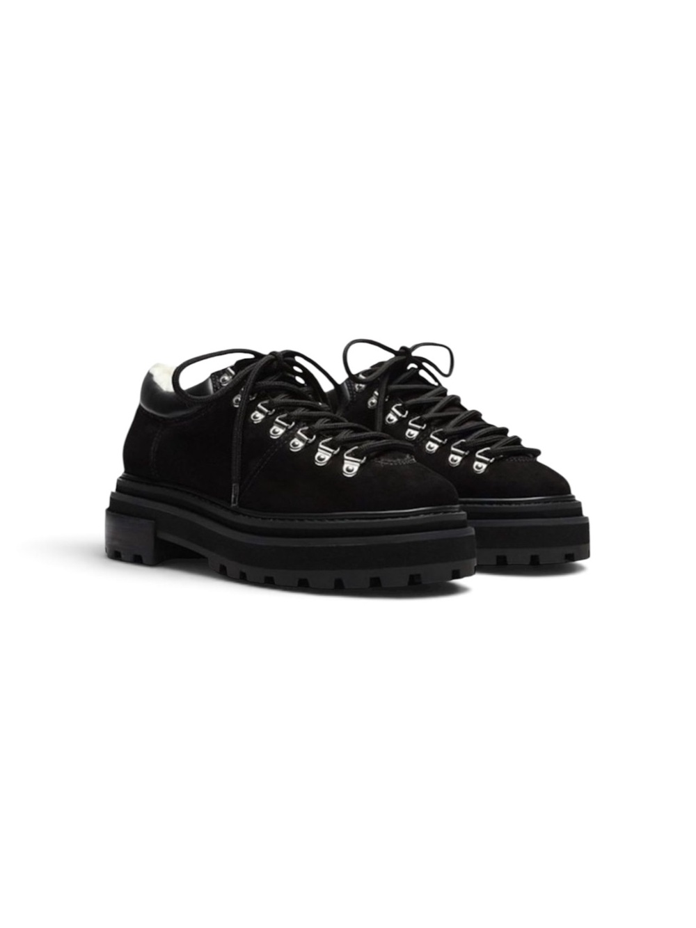 NEW Schutz Lucille Suede & Shearling Bootie Black Sz 8.5